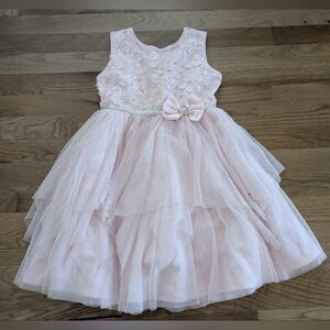 Jona Michelle Dress Tulle Pink Girls Size 5 Valentine Birthday Easter
